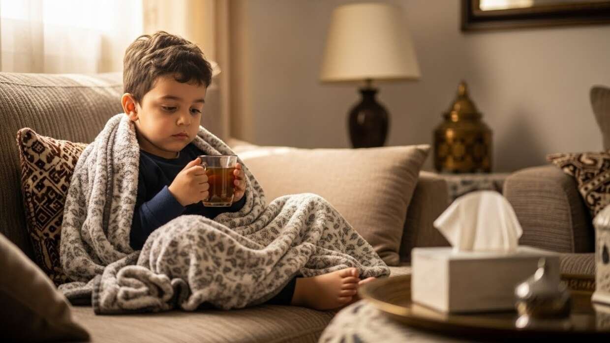 أسباب وعلاج الزكام عند الأطفال