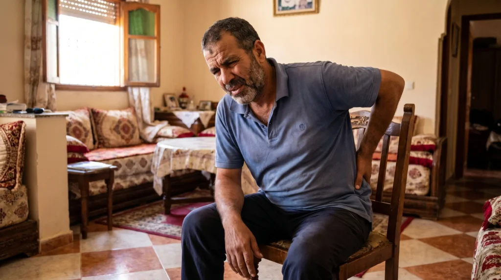 رجل يعاني من آلام أسفل الظهر — من أبرز دواعي استعمال ميوبيل